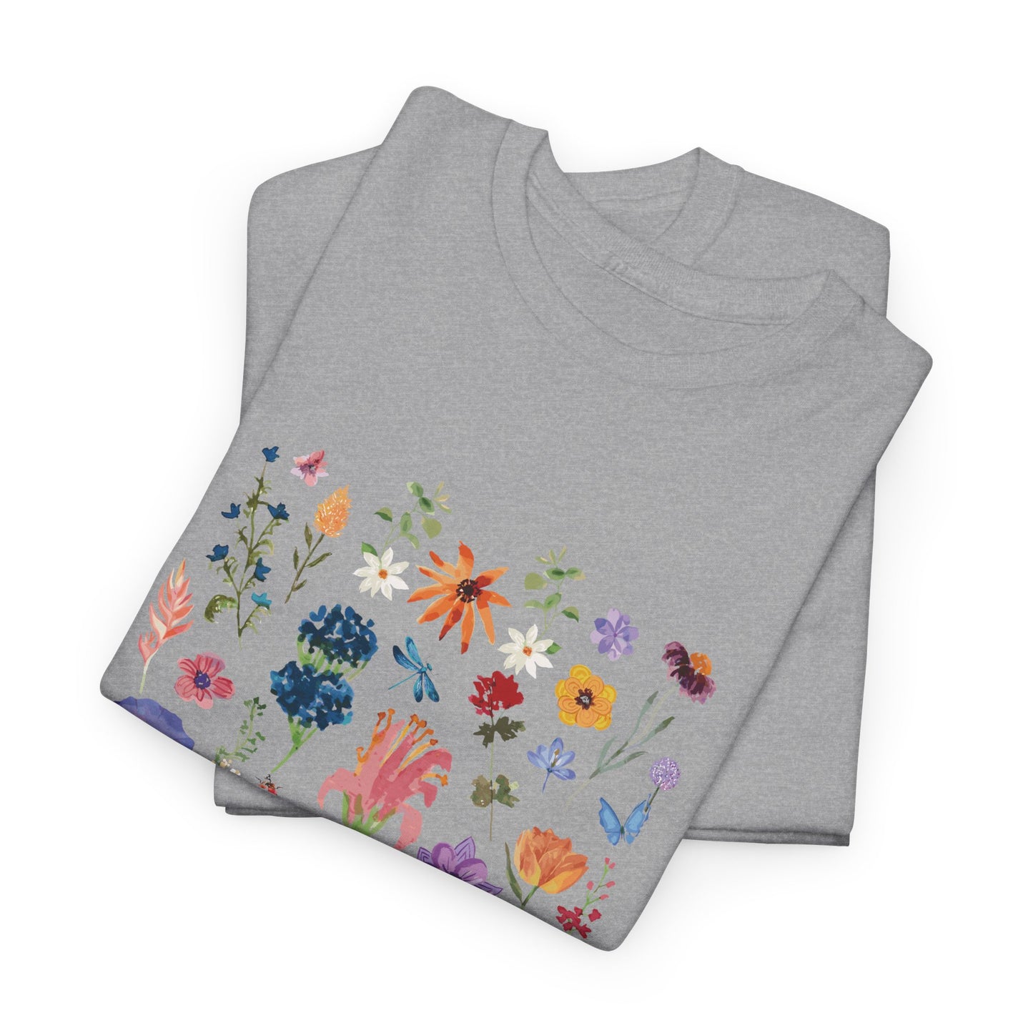 Camiseta playera con mensaje bíblico cristiano, unisex 100% algodón grueso, diseño original floral. "Dios es un artista". Amplia variedad