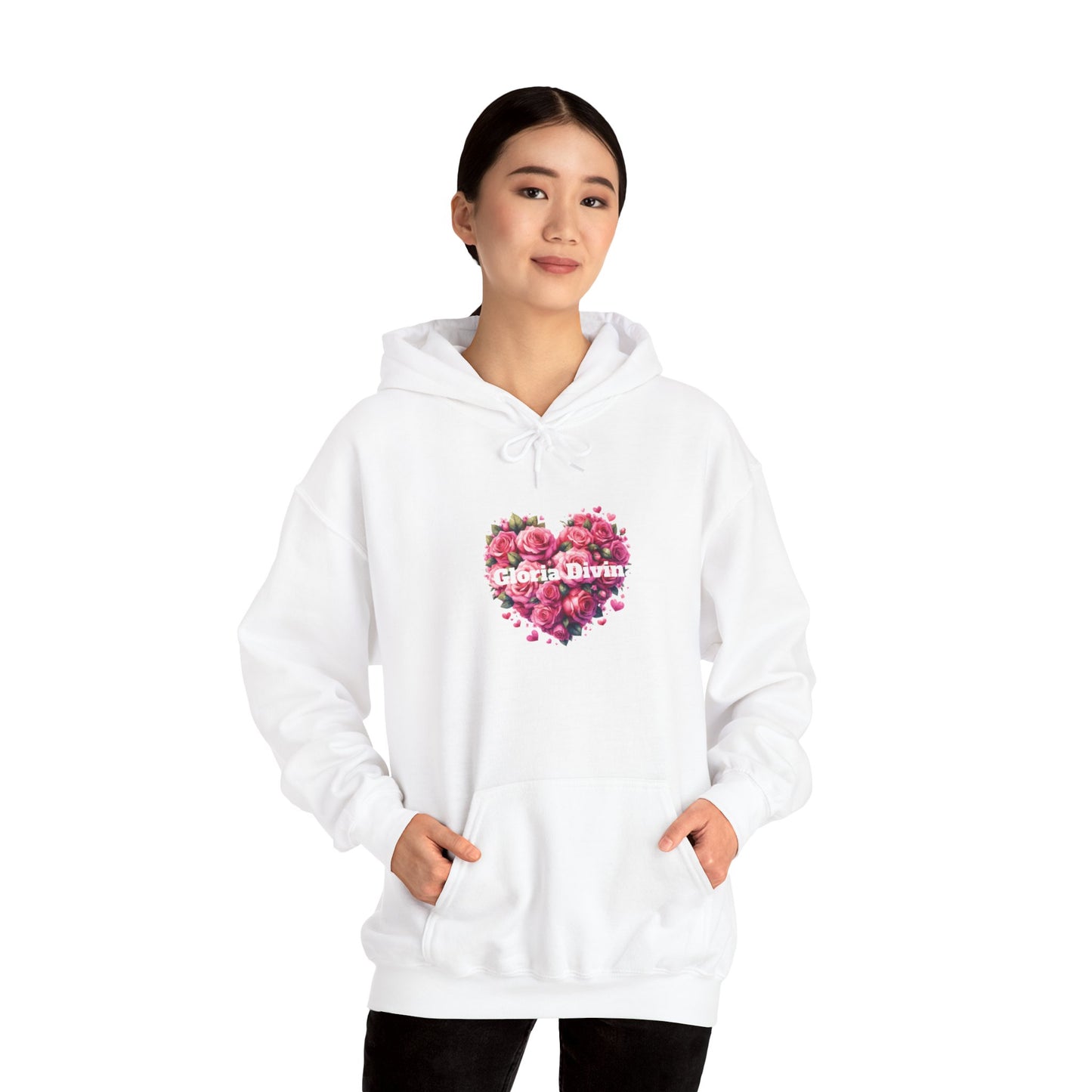 Sudadera con capucha con mensaje Gloria Divina Unisex Heavy Blend™