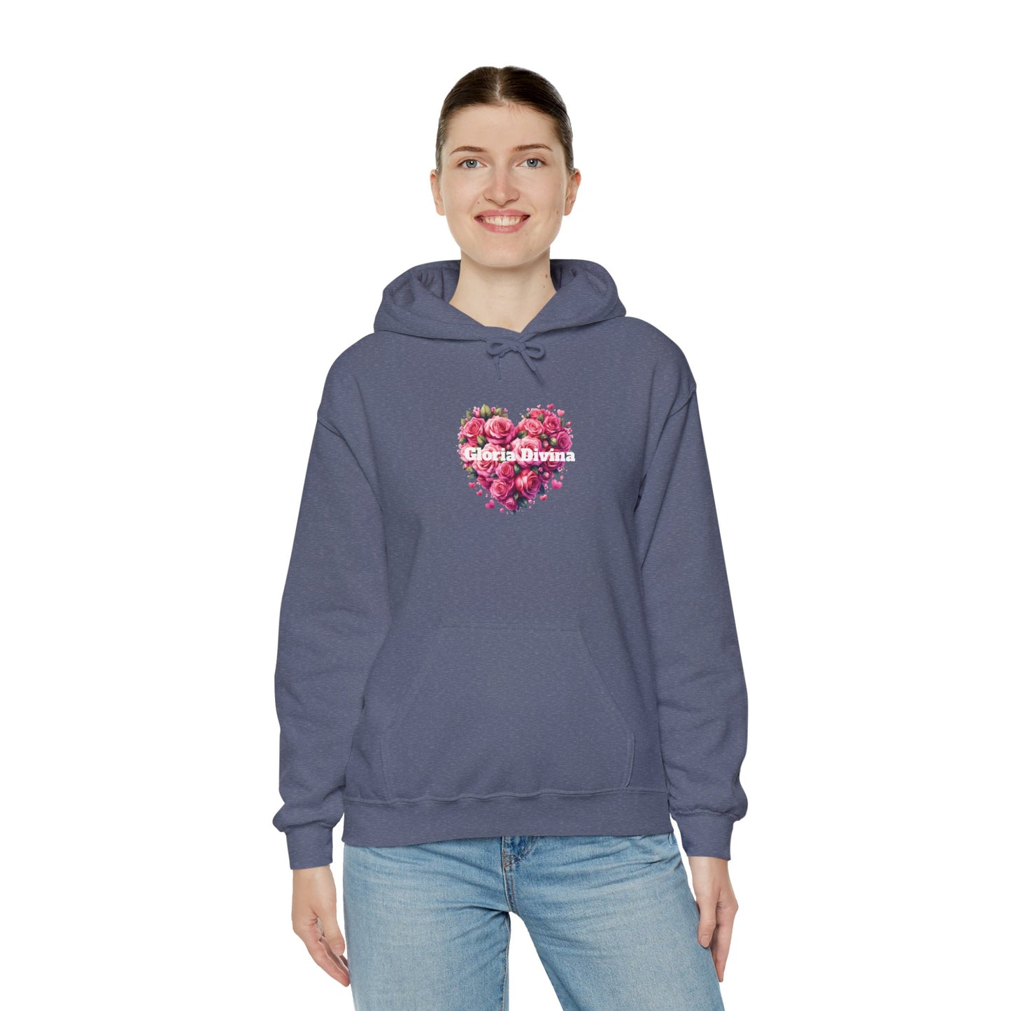 Sudadera con capucha con mensaje Gloria Divina Unisex Heavy Blend™