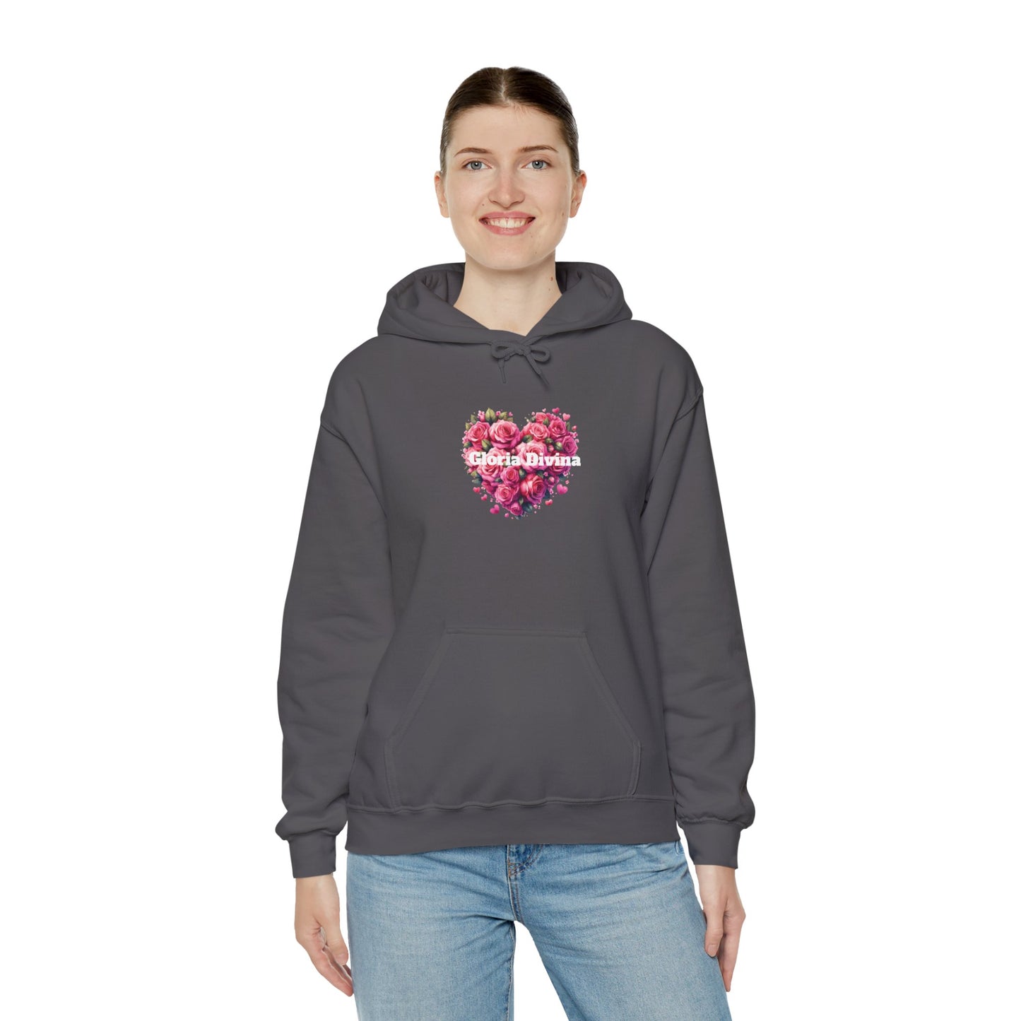 Sudadera con capucha con mensaje Gloria Divina Unisex Heavy Blend™