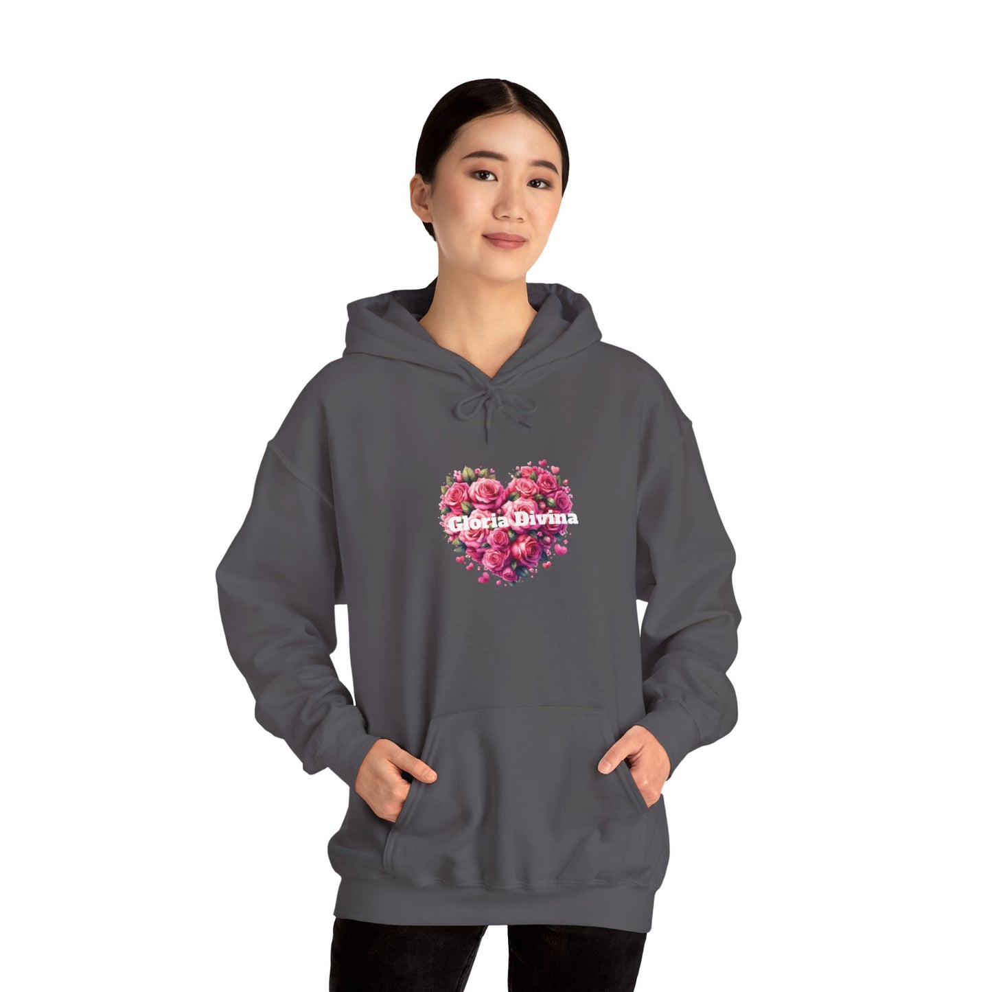 Sudadera con capucha con mensaje Gloria Divina Unisex Heavy Blend™