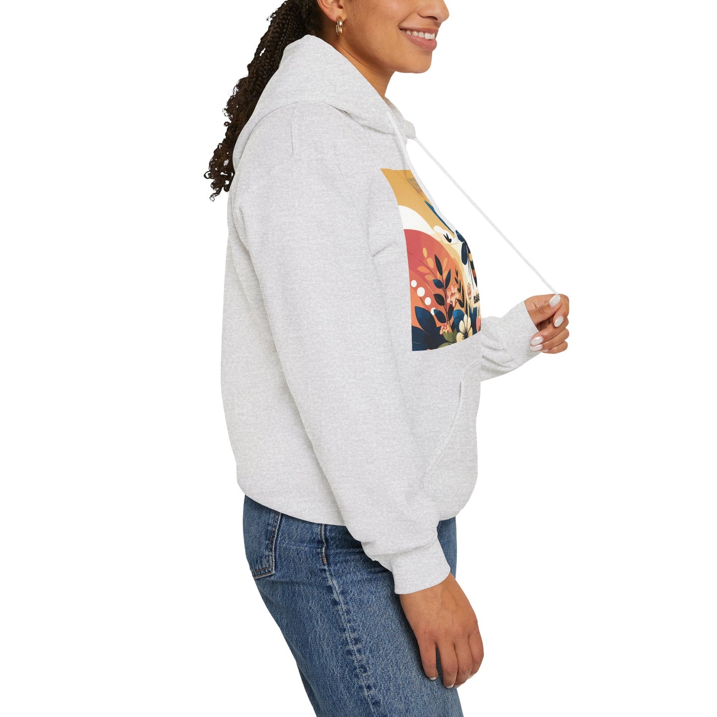 Sudadera / hoody con mensaje bíblico cristiano, unisex con capucha, diseño original abeja, "La tierra está llena de su gloria"