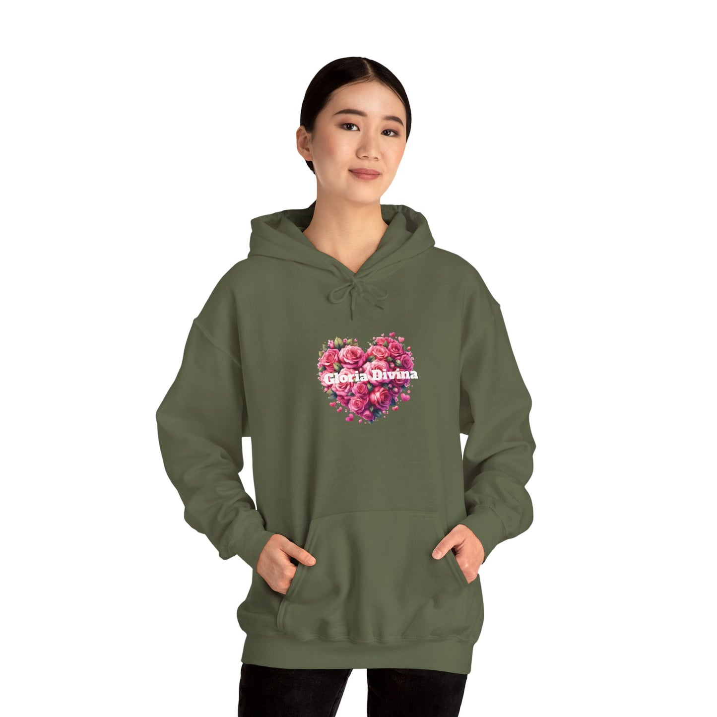 Sudadera con capucha con mensaje Gloria Divina Unisex Heavy Blend™