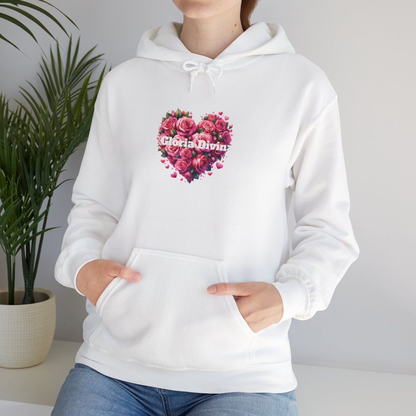 Sudadera con capucha con mensaje Gloria Divina Unisex Heavy Blend™