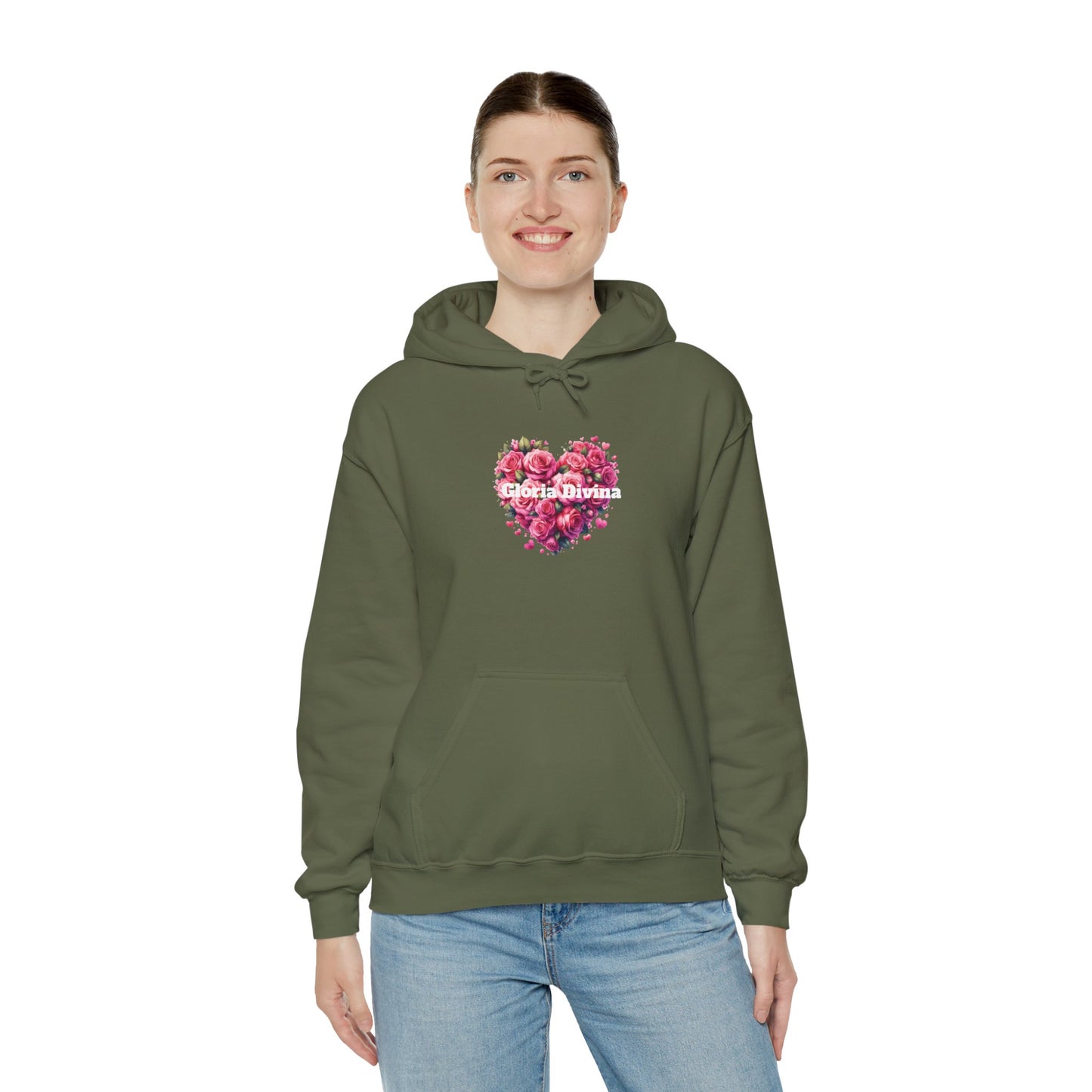 Sudadera con capucha con mensaje Gloria Divina Unisex Heavy Blend™