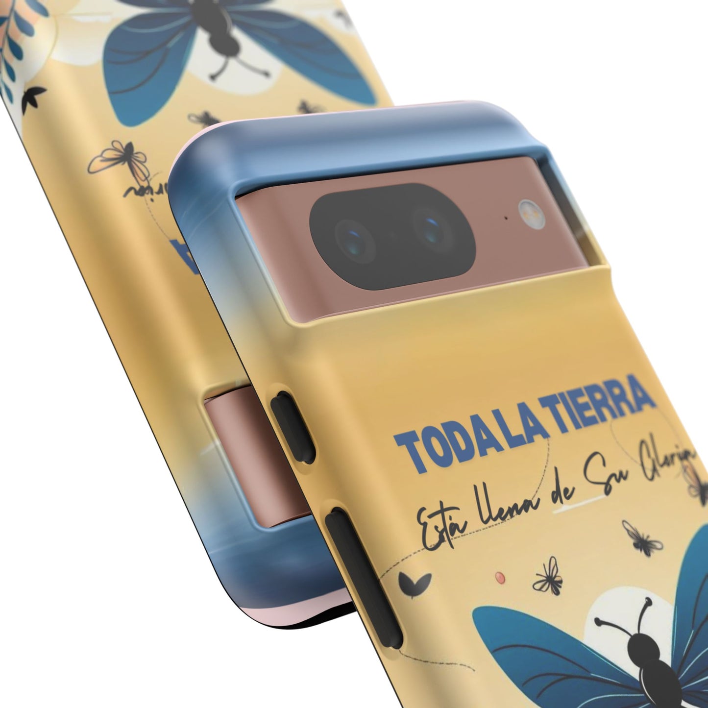 Funda de móvil con mensaje bíblico cristiano. Diseño abeja. "Toda la tierra está llena de su gloria", amplia variedad de dispositivos