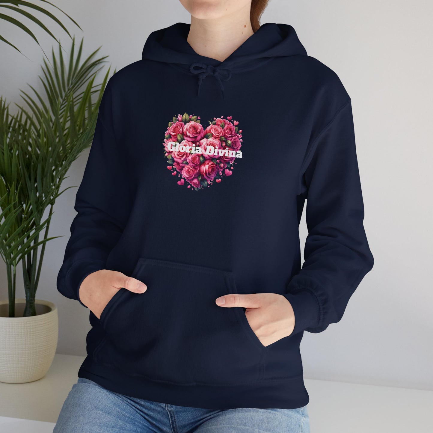 Sudadera con capucha con mensaje Gloria Divina Unisex Heavy Blend™