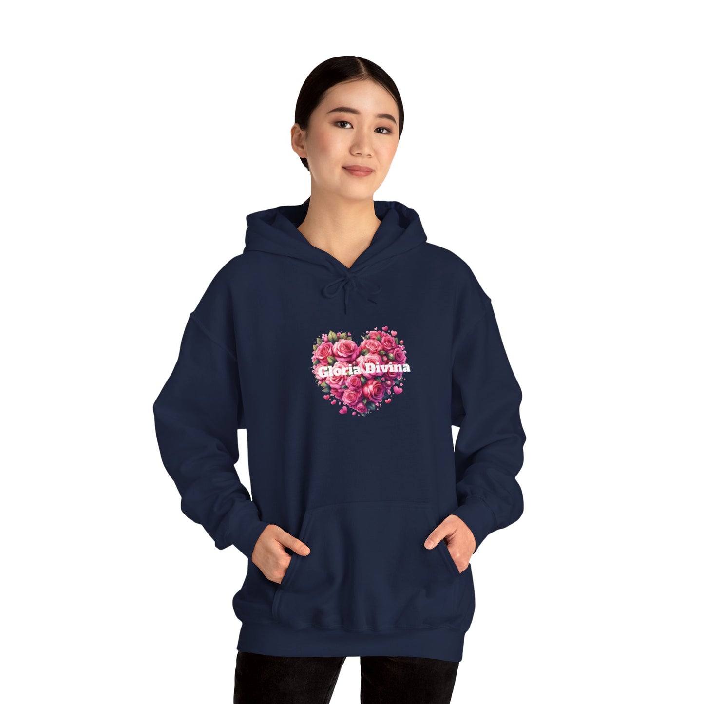 Sudadera con capucha con mensaje Gloria Divina Unisex Heavy Blend™