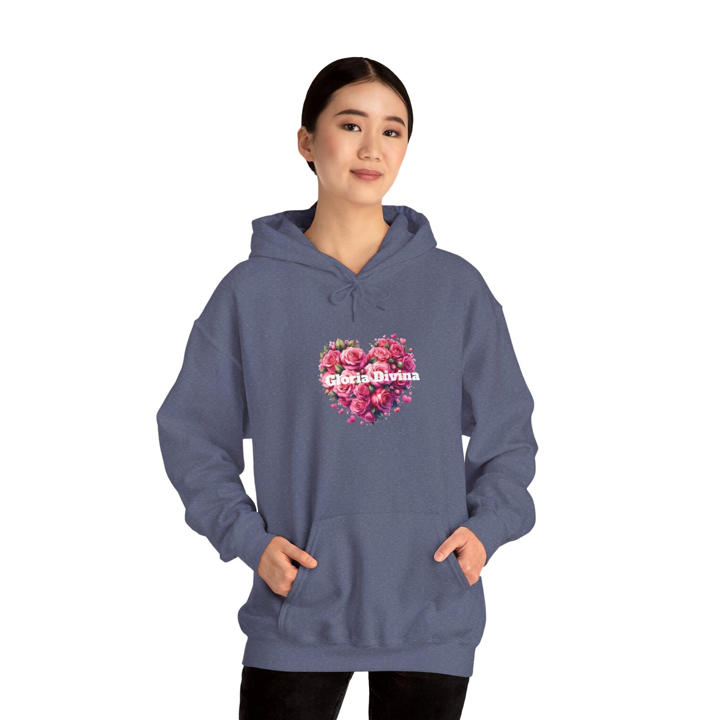 Sudadera con capucha con mensaje Gloria Divina Unisex Heavy Blend™