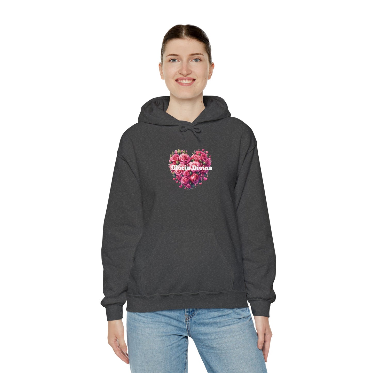 Sudadera con capucha con mensaje Gloria Divina Unisex Heavy Blend™