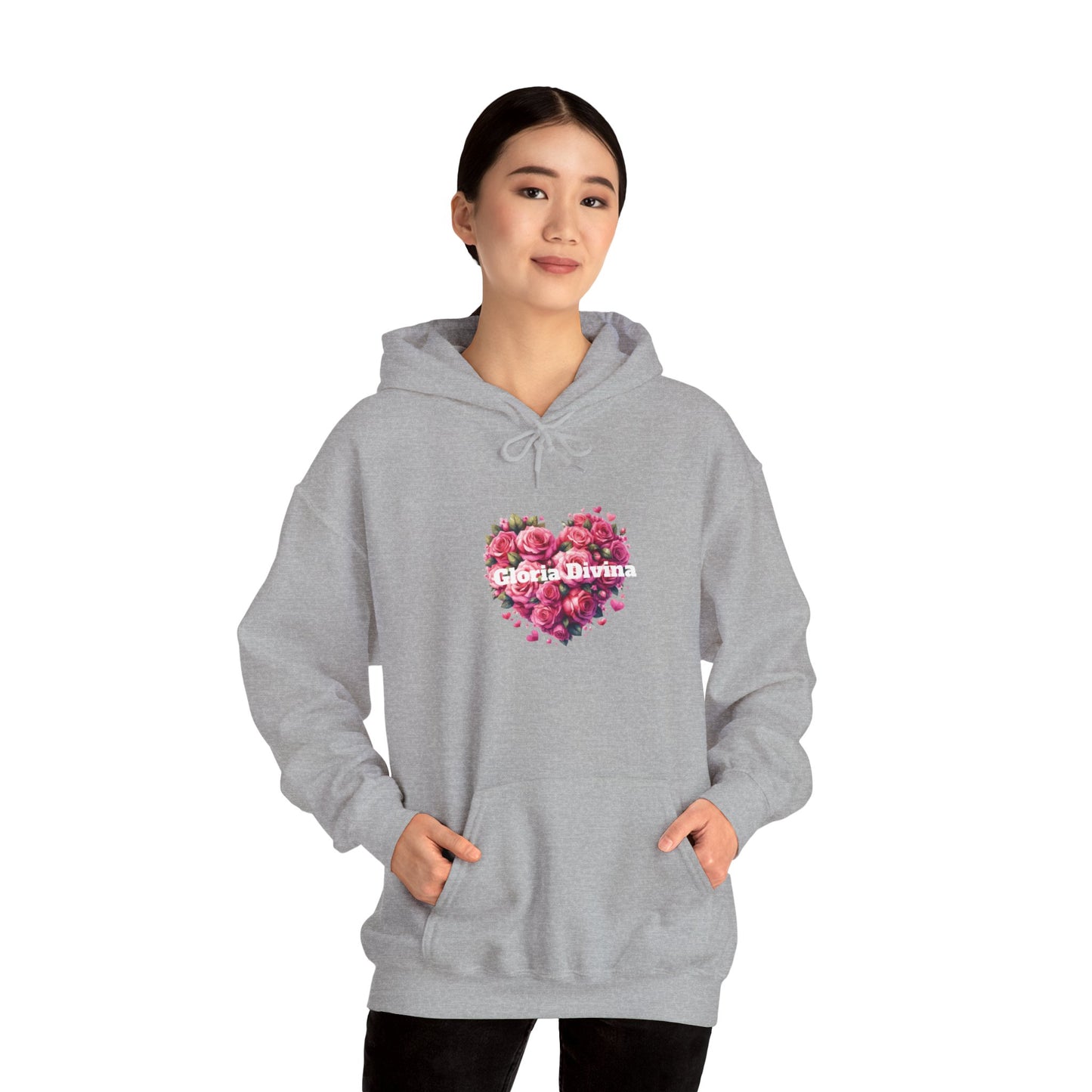 Sudadera con capucha con mensaje Gloria Divina Unisex Heavy Blend™